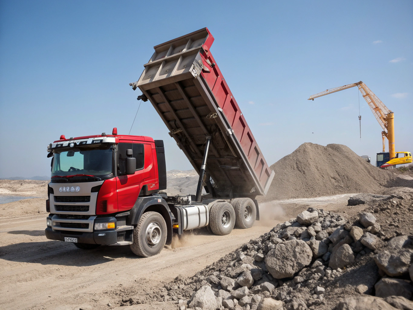 Blue Hydrema articulated compact dump truck